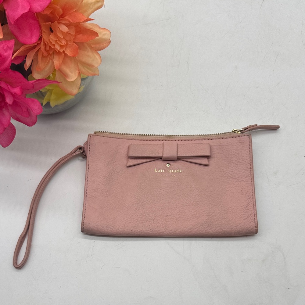 Kate Spade Blush Pink Bow Wristlet